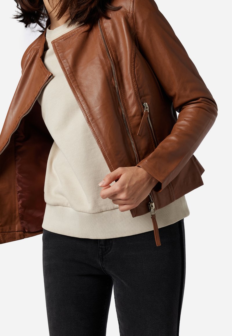 Damen Leichte Jacken | Ricano RYLEE Lederjacke cognac - MZ92738 Damen Leichte Jacken | Ricano RYLEE Lederjacke cognac - MZ92738
