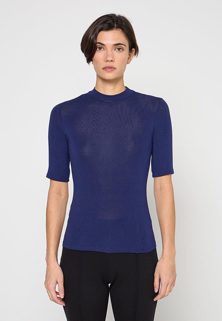 Mango T-shirt basic blauw
