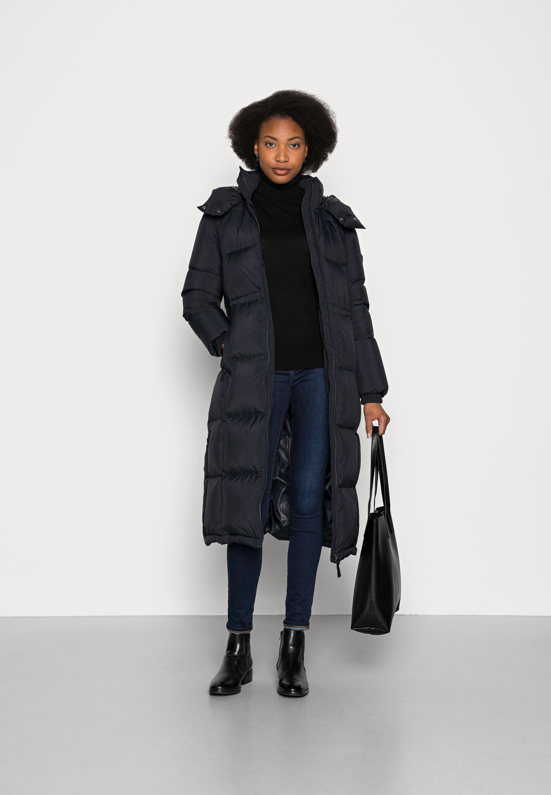 floor length down coat