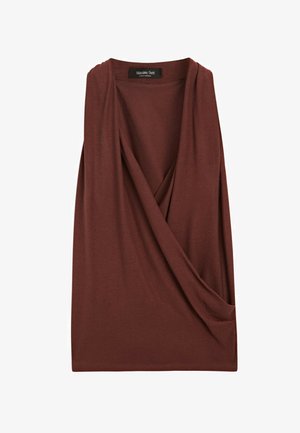 Massimo Dutti, Top - mottled dark red