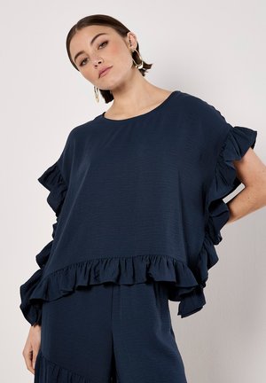 RUFFLE - Blouse - navy