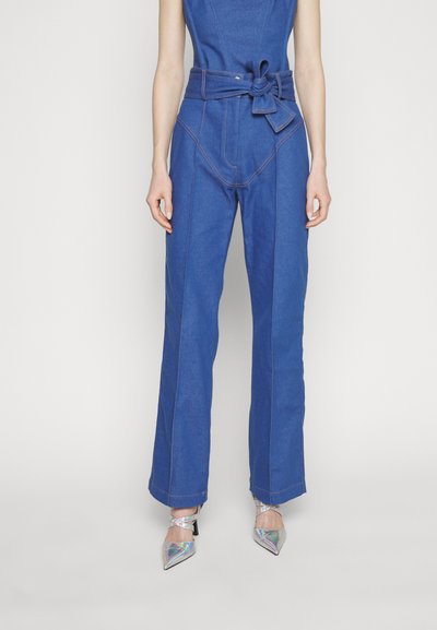 Sara Battaglia HIGH WAISTED PANTS - Straight leg jeans - blue denim