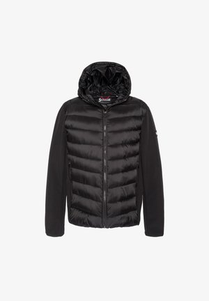 Schott, HOODED MIXED-FABRIC JACKET - Vinterjakker - noir