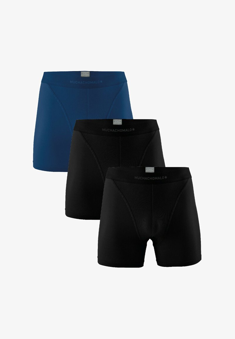 MUCHACHOMALO 3-PACK SOLID - Boxer alsónadrág - black