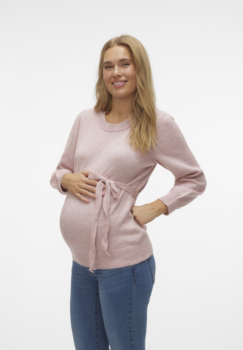 MAMALICIOUS MLNEWANNE - Strickpullover - misty rose
