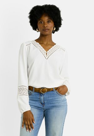 UNIE DÉTAILS AJOURÉS - Blouse - ecru