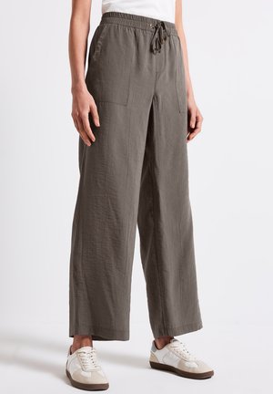 WIDE STRUKTUR - Trousers - braun