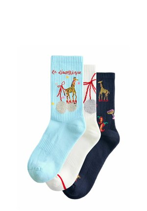 CUSHION ANKLE 3 PACK WITH ARCH SUPPORT - Sokid - festive disco giraffe