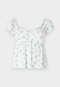 Easy Flutter Sleeve Babydoll Top - Bluse - mochi