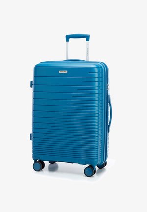 WITTCHEN FUERTA Line Koffer Van Polypropyleen Met Glanzende Riem 4 Dubbele Zwenkwielen Aluminium Telescopische Handgreep Tsa Slot WITTCHEN FUERTA Line Koffer Van Polypropyleen Met Glanzende Riem 4 Dubbele Zwenkwielen Aluminium Telescopische Handgreep Tsa Slot
