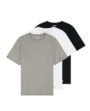 3 PACK TEE - T-shirt basic - white grey black