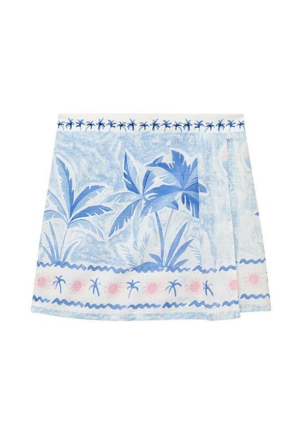 MET PALMBOMENPRINT - Wickelrock - blauw