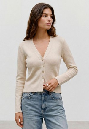 Vero Moda VMMILLE LS V-NECK CARDIGAN NOOS - Gilet - birch