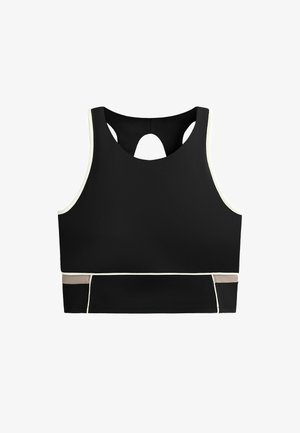 OYSHO, COMFORTLUX PIPING BLOCK TANK TOP - Débardeur - black