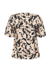 Kaffe Curve KCPACA - Bluse - beige black peach blurry leaf