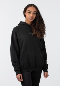 Pegador CLARITA LOGO OVERSIZED - Mikina s kapucňou - washed black