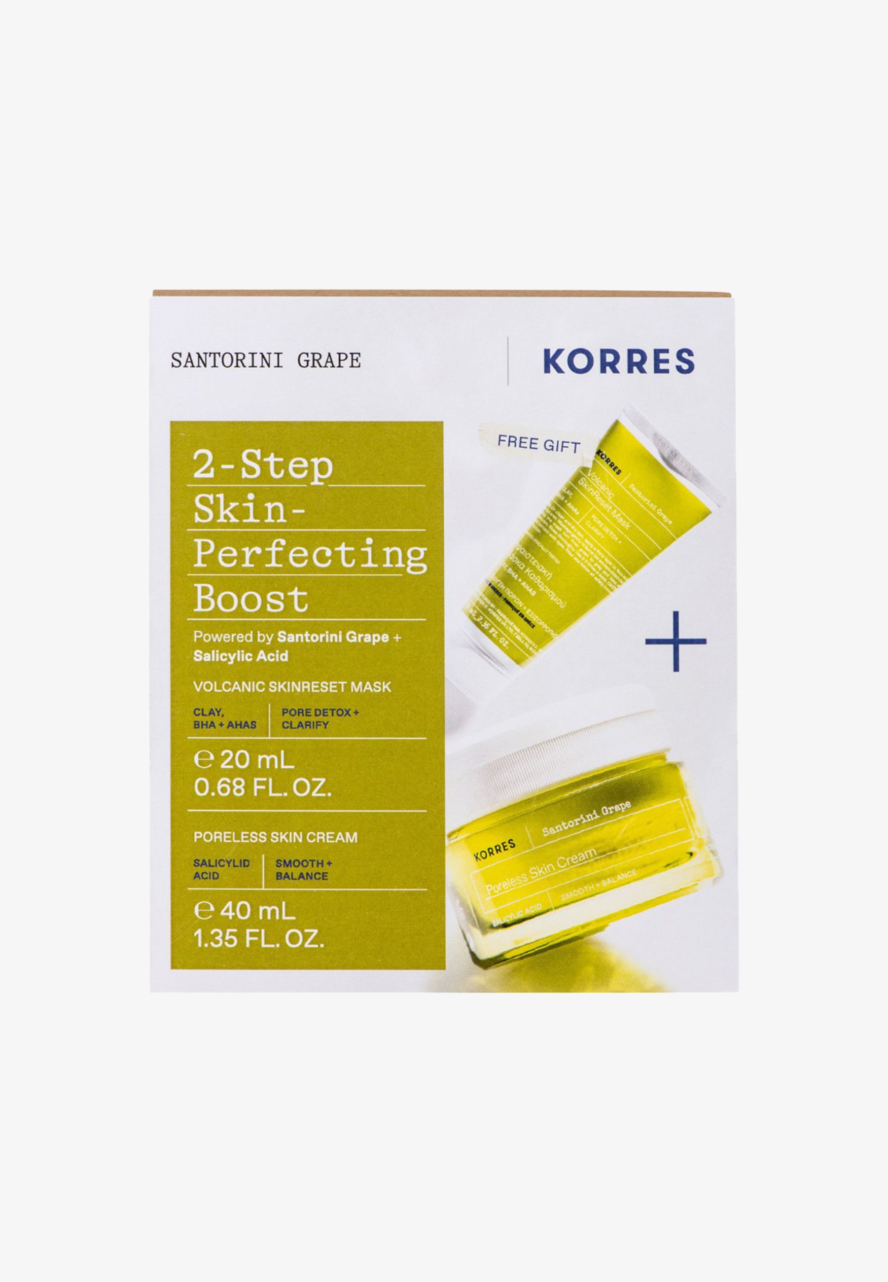 KORRES Santorini Grape Set – Maske & Creme Für ölige Und Mischhaut | Poren Verfeinern & Mattieren