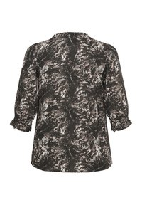 Kaffe Curve Pluus - black grey abstract graphic