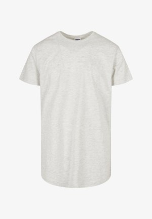 Heled hall lühikeste varrukatega T-särk, mis on valmistatud pehmest, tekstureeritud kangast. Omab ümmargust kaelust ja relaxed fit stiili.