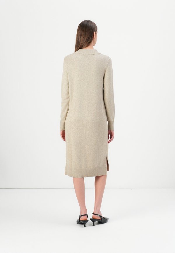 VIRIL CREW NECK MIDI DRESS - Jumper dress - beige4