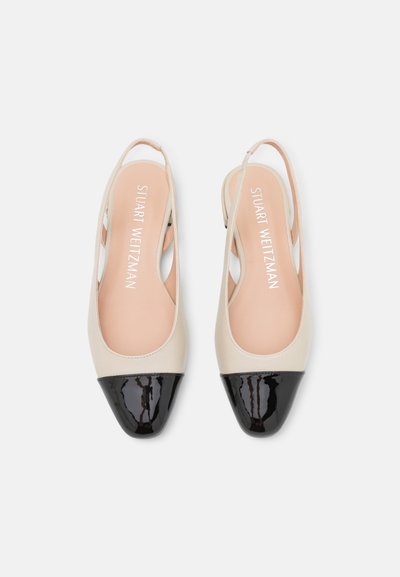 Stuart Weitzman SLEEK SLINGBACK - Balerinos stiliaus laivutės su kulno dirželiu - oat/black