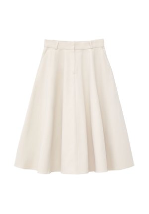 & OTHER STORIES, & OTHER STORIES TAILORED CIRCLE CUT SKIRT - Jupe plissée - light beige