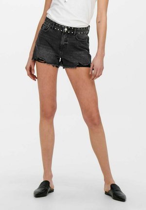 Denim shorts - black denim