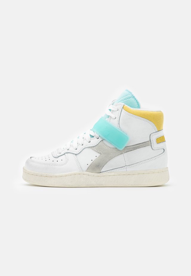 MI BASKET MID ICONA - Sneakers hoog - white/gold finch/blue tint