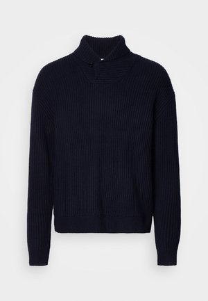 Filippa K SHAWL COLLAR - Jumper - navy