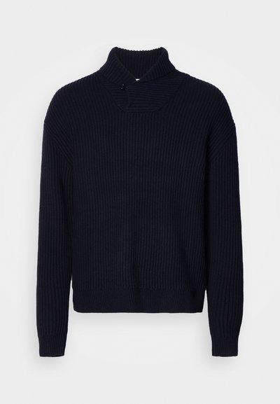 Filippa K SHAWL COLLAR - Jumper - navy