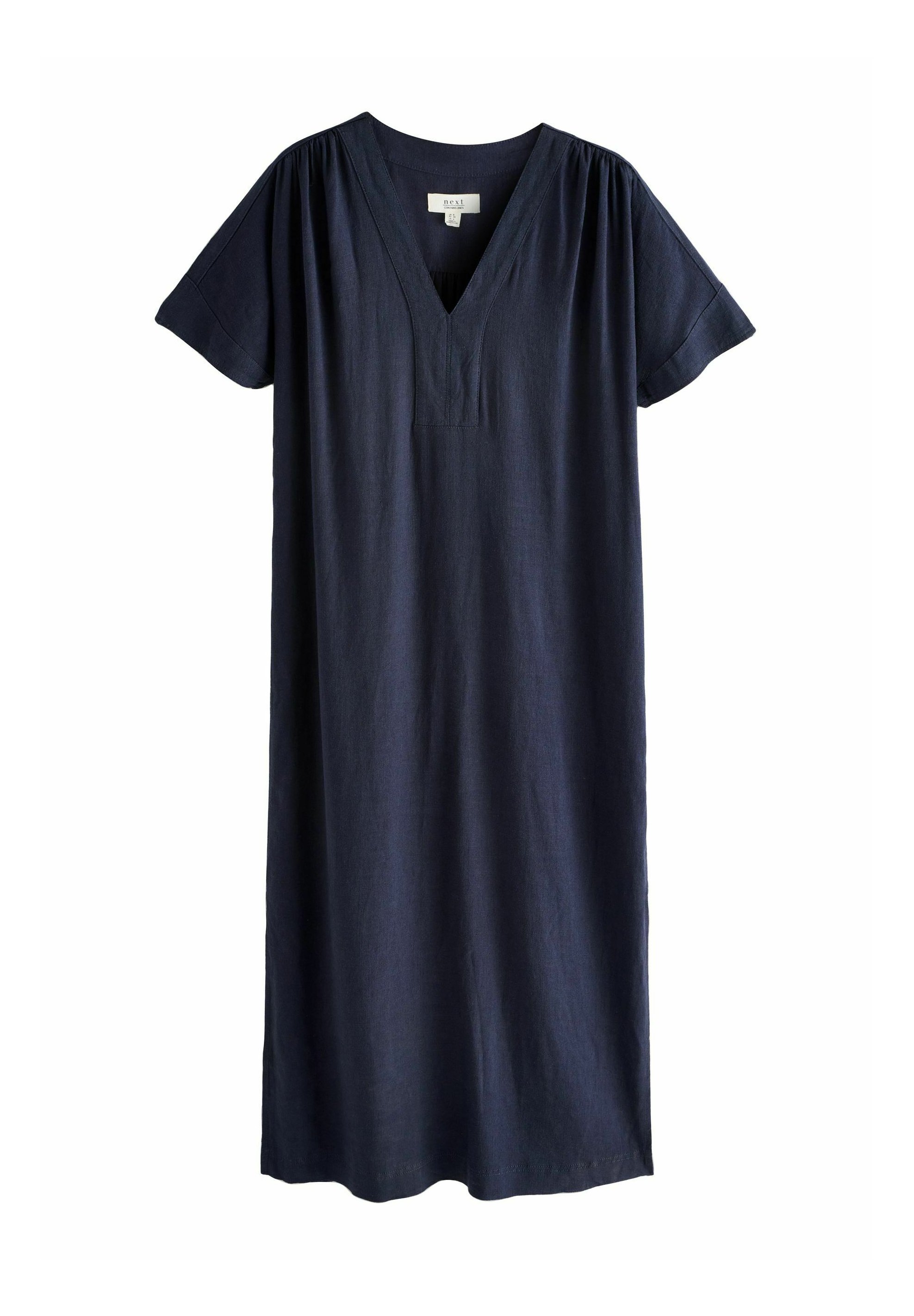 Next V-NECK MIDI Jurk navy blue/blauw