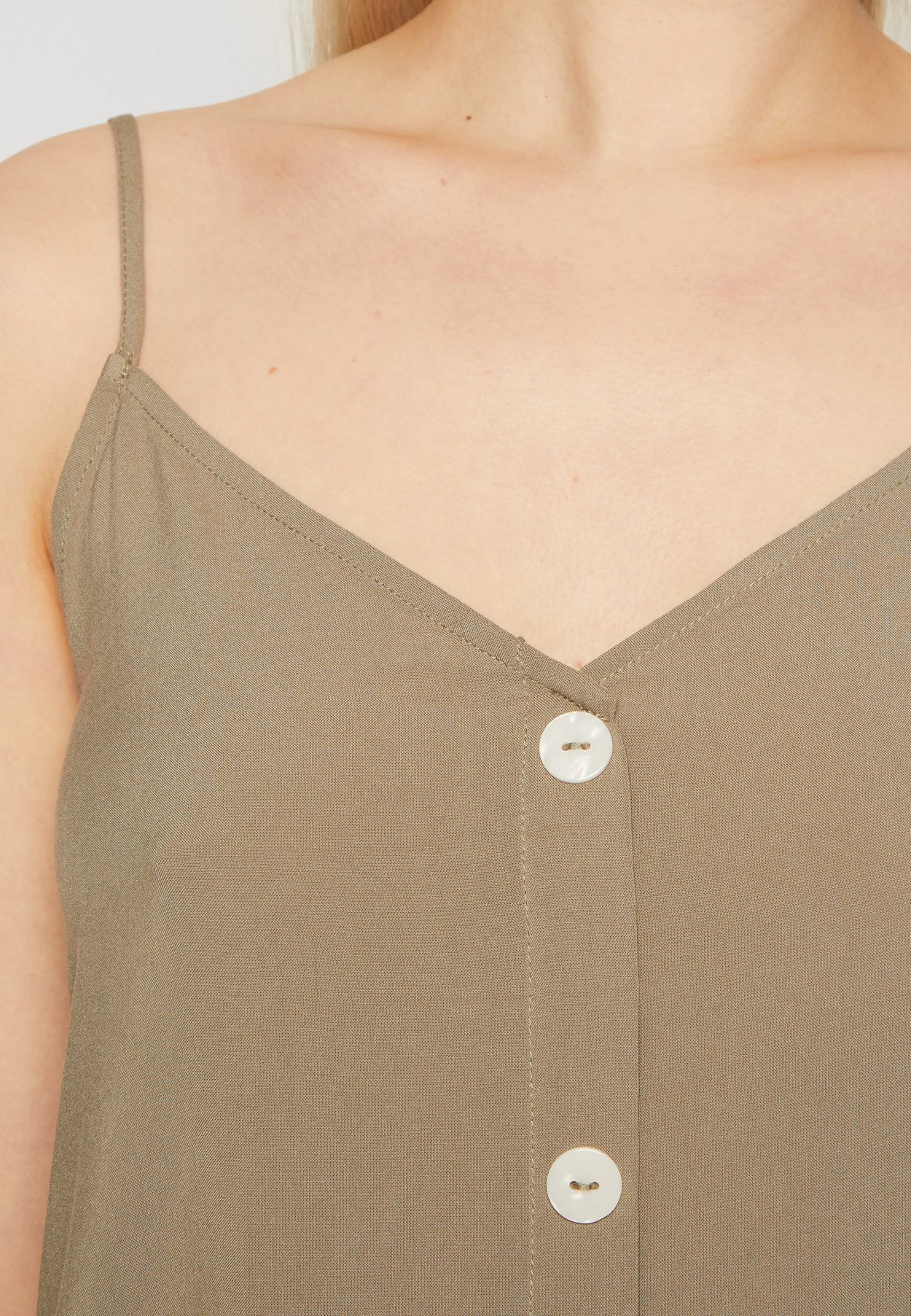 ONLNELLY LIFE BUTTON SINGLET SOLID