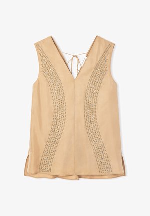 Ipekyol, IPEKYOL BLOUSE PRINTED BLOUSE WITH STUD DETAILS - Blouse - natural