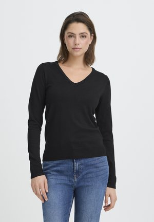 LULS V-NECK - Pulóver - black