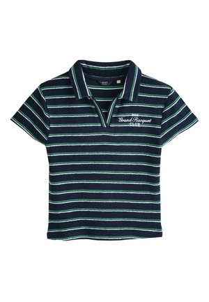 Next, Polo - navy green