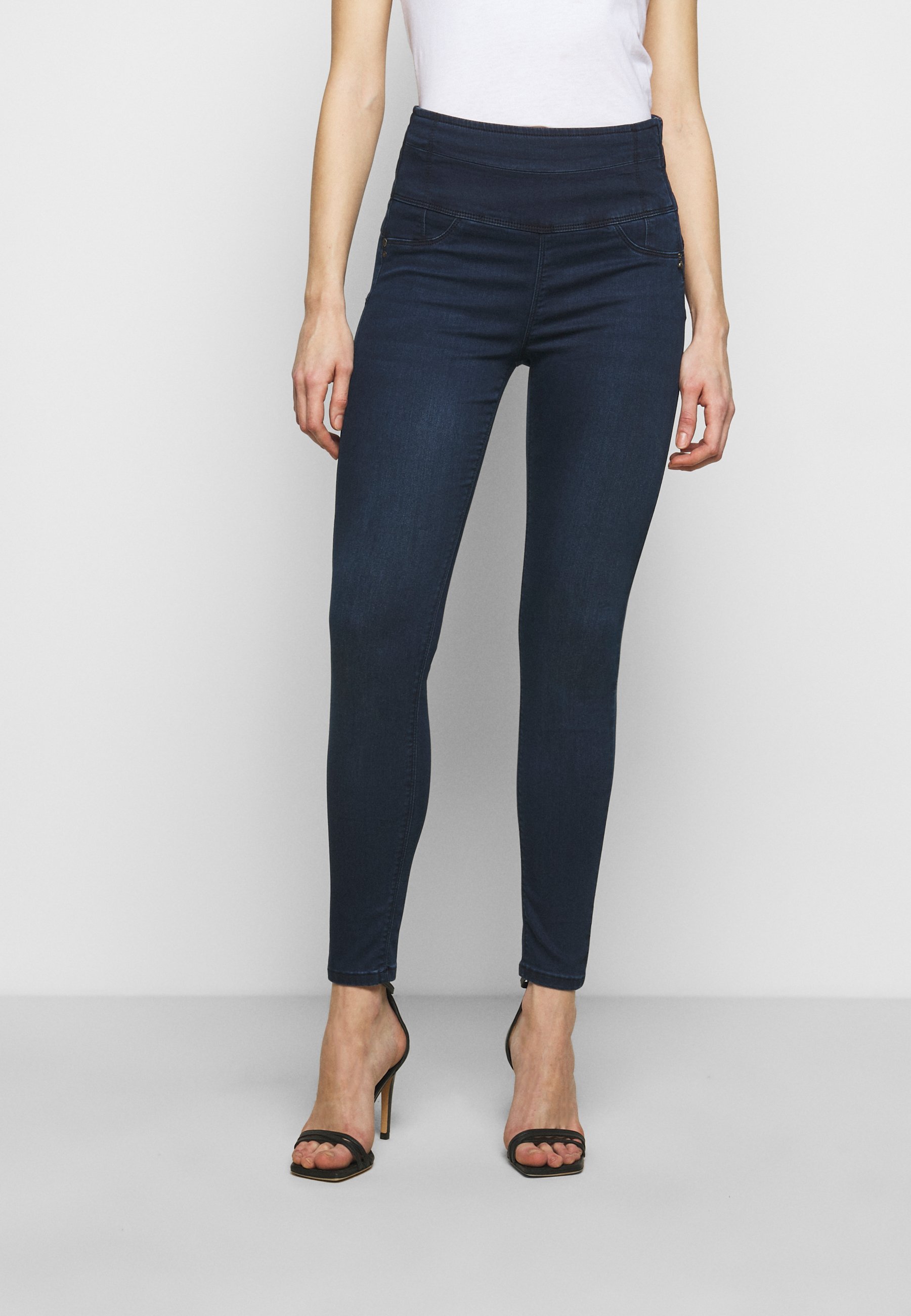 Patrizia Pepe PANTALONI TROUSERS - Jeans Skinny Fit - washed dark blue/blu  denim - Zalando.it