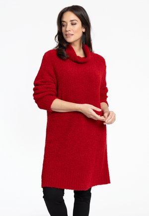 YOEK Gebreide jurk - red