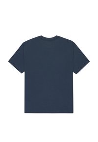 T-shirt a maniche corte blu navy realizzato in morbido cotone, con scollatura rotonda e un design semplice, privo di stampe o decorazioni.