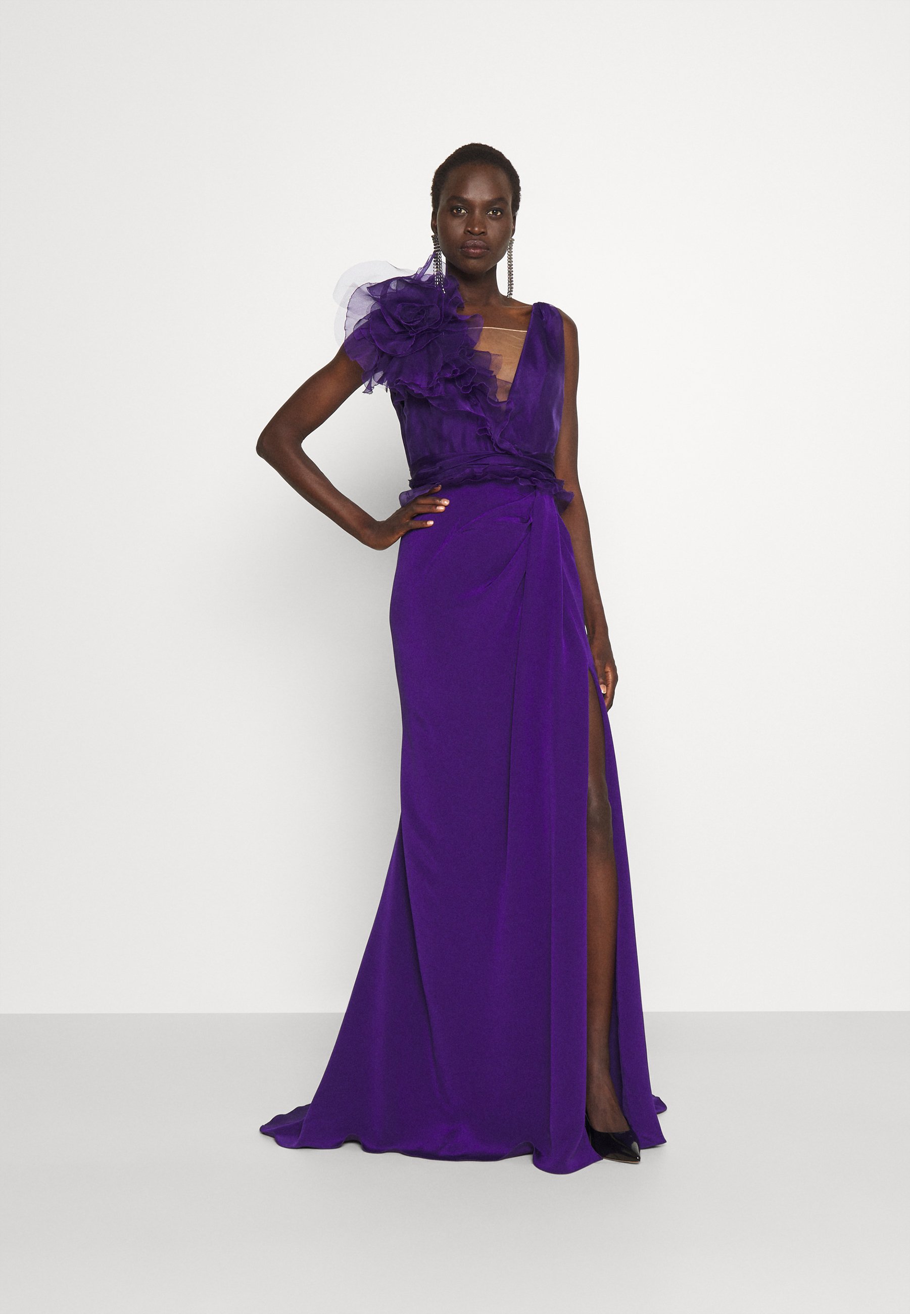 robe de cocktail violet