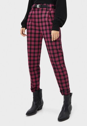 Stoffhose - neon pink