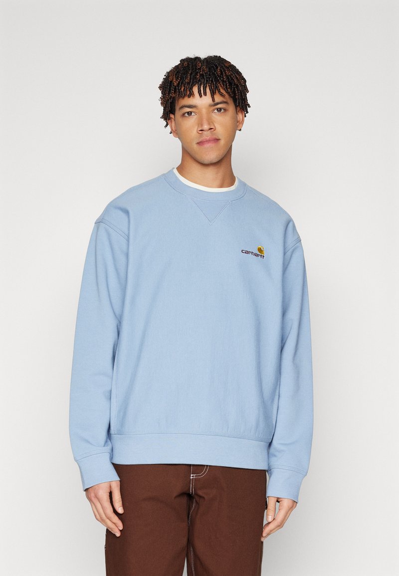 Carhartt WIP AMERICAN SCRIPT - Mikina - frosted blue