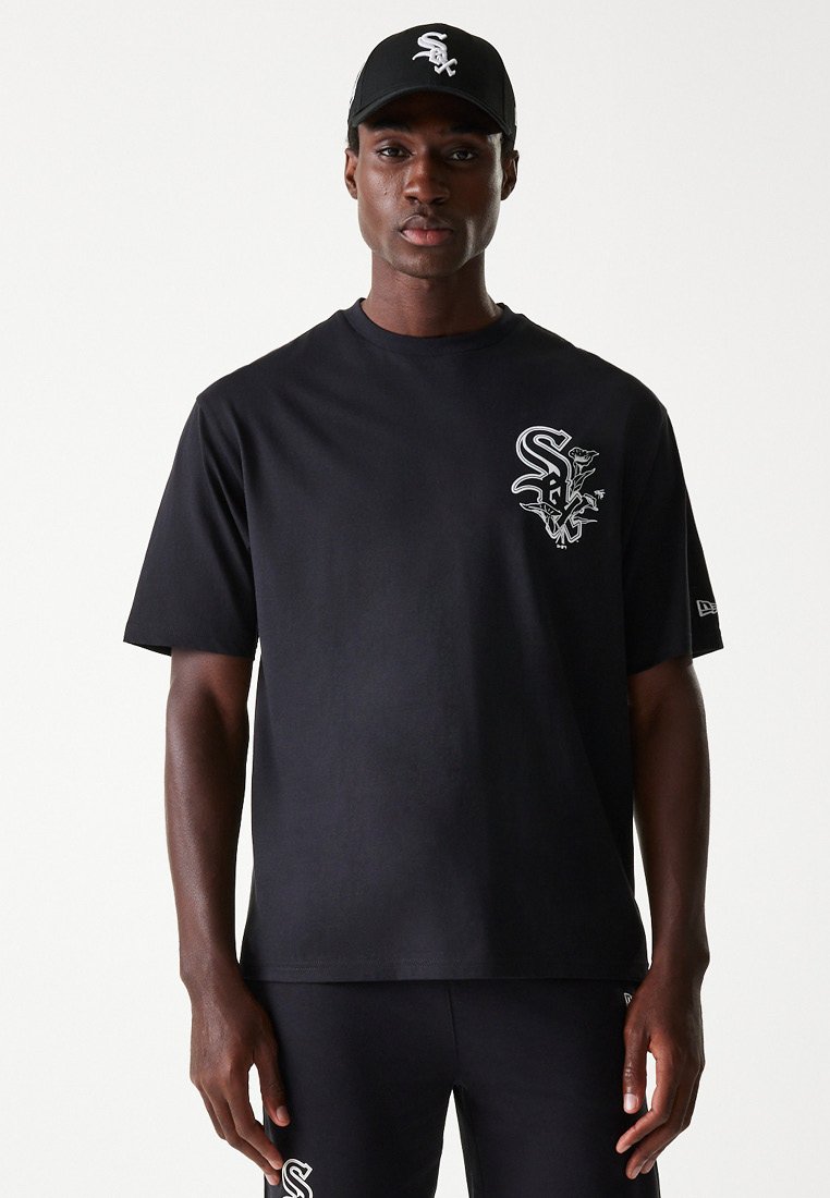 [New Era]★BLACK LABEL★DOLMAN T-SHIRTS FELT x Los Angeles Dodgers Black T-Shirt – New Era Cap