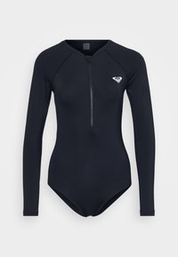 ESSENTIALS ONESIE FRONT ZIP - Swimsuit - anthracite