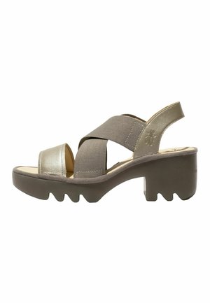 Fly London SANDALEN - Sandalias con plataforma - silver
