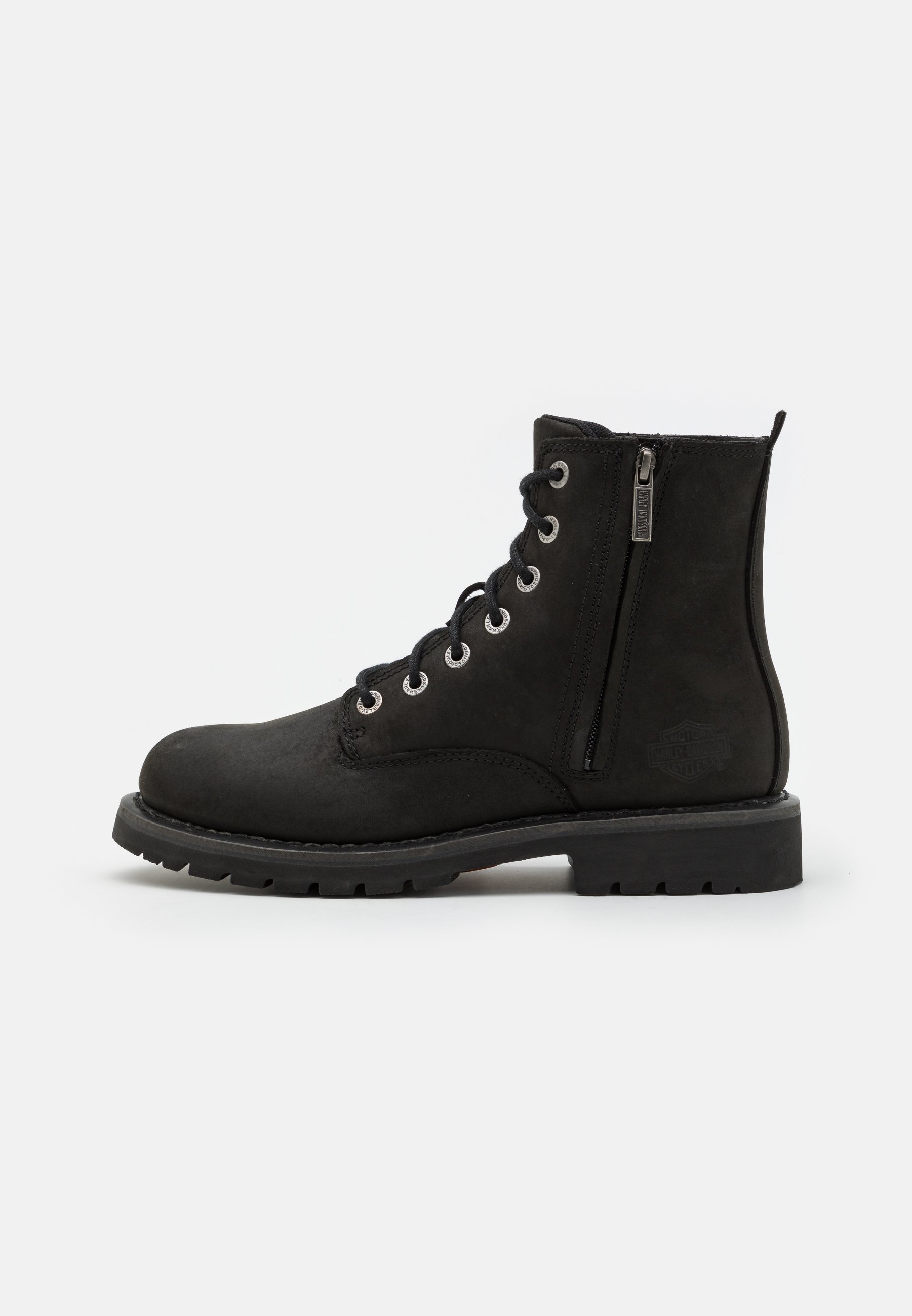 2022 Harley-Davidson Winslow lace boot with side zipper Harley-Davidson ® Boots Winslow Lace brown - D55003 - Iron  main image 2