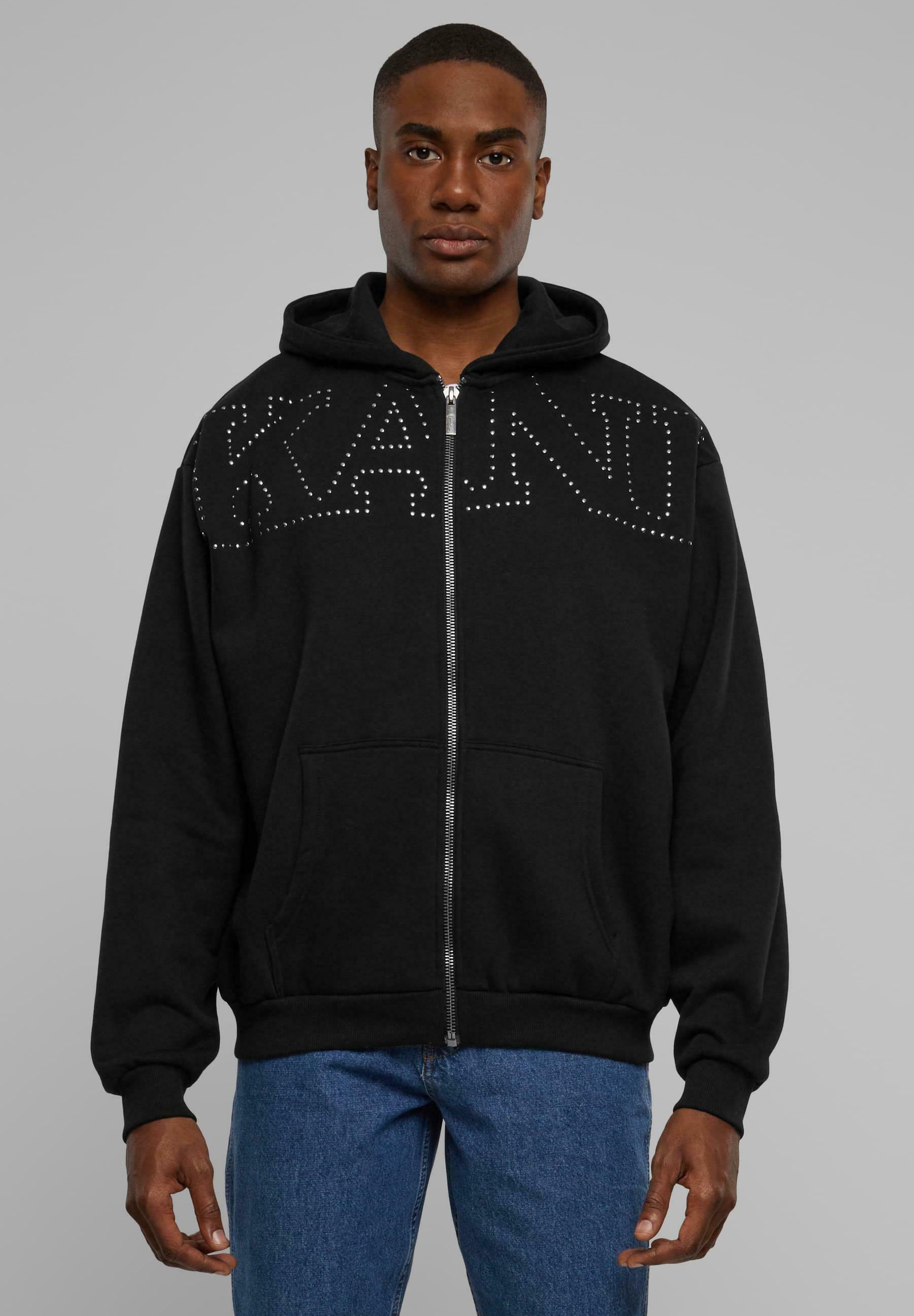 Karl Kani STUDDED RETRO FULL - Sweatjacke - black/schwarz