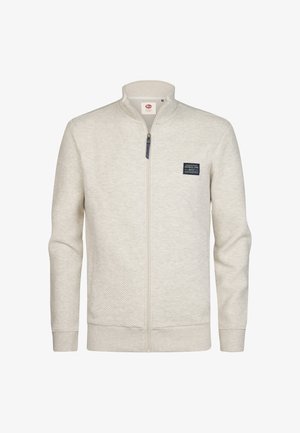 Petrol Industries, ZIP-UP COLLAR SWEATSHIRT STEELCREST - Cardigan - antique white melee
