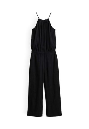 OPUS, LOOSE CRINKLED WAIST - Jumpsuit - black