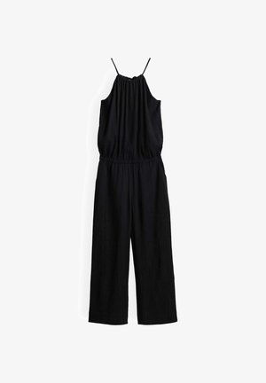 OPUS, LOOSE CRINKLED WAIST - Jumpsuit - black