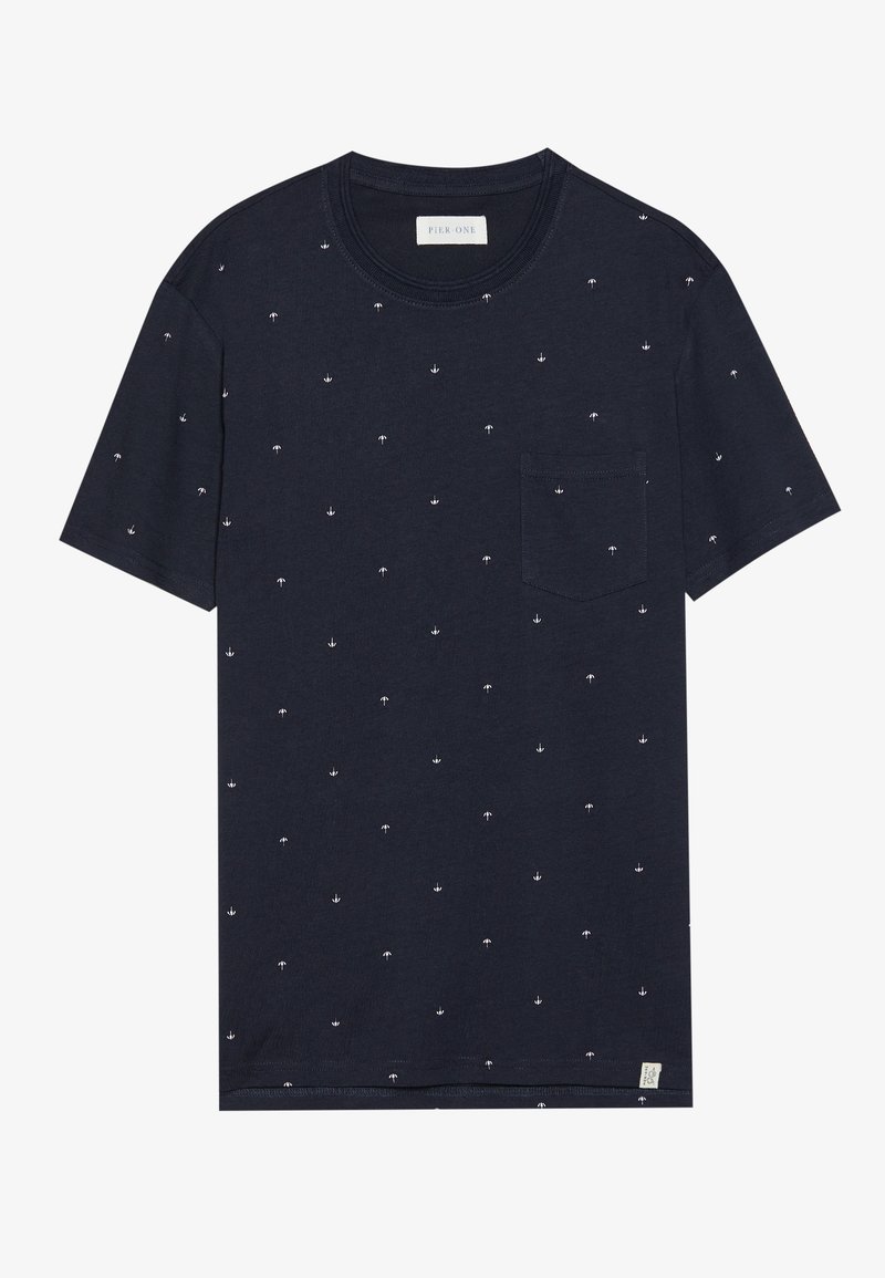 Pier One T-shirt print donkerblauw